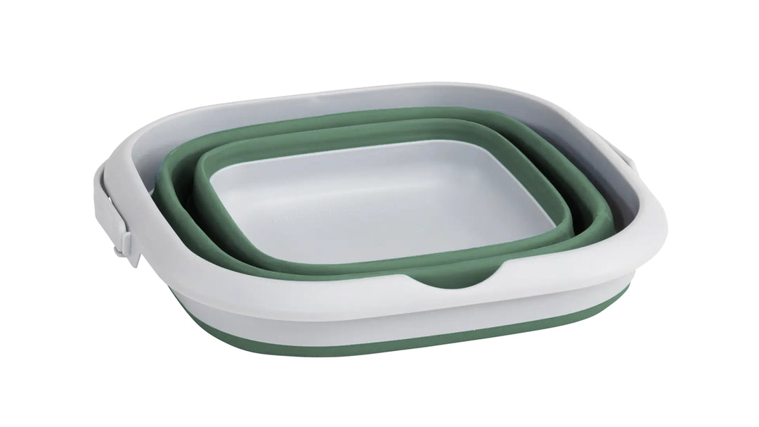 Collaps Bucket Square w/lid Shadow Green fata