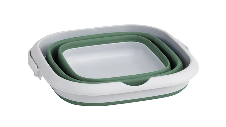Collaps Bucket Square w/lid Shadow Green fata