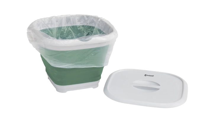 Collaps Bucket Square w/lid Shadow Green fata