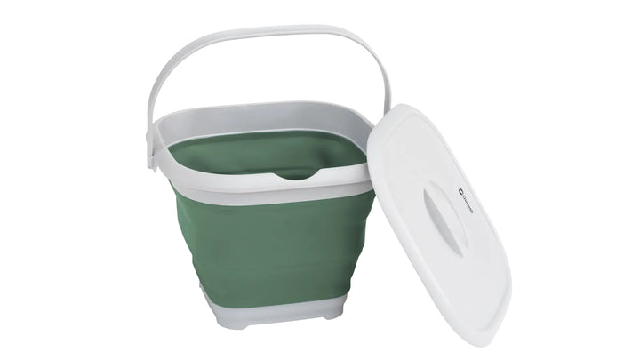 Collaps Bucket Square w/lid Shadow Green fata
