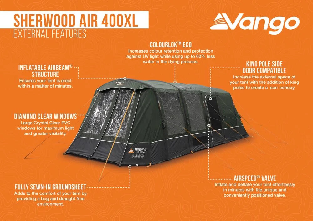 Sherwood Air 400XL uppblásið tjald