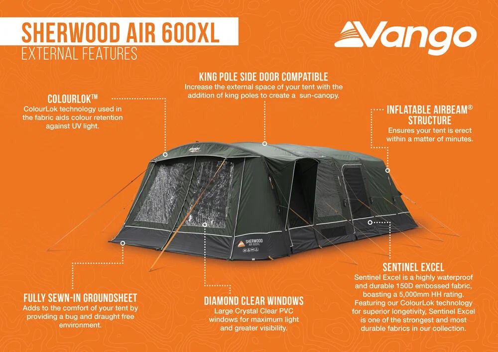 Sherwood Air 600XL uppblásið tjald